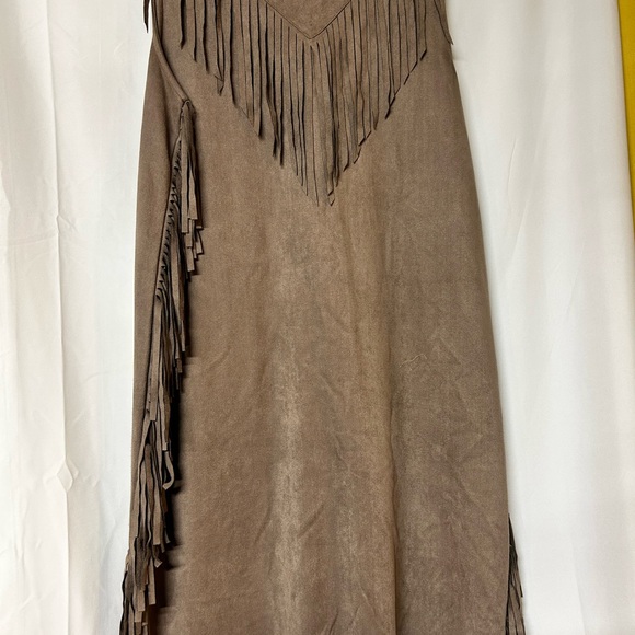 ODDY Dresses & Skirts - ODDY Brown Sleeveless Halter Mini Dress